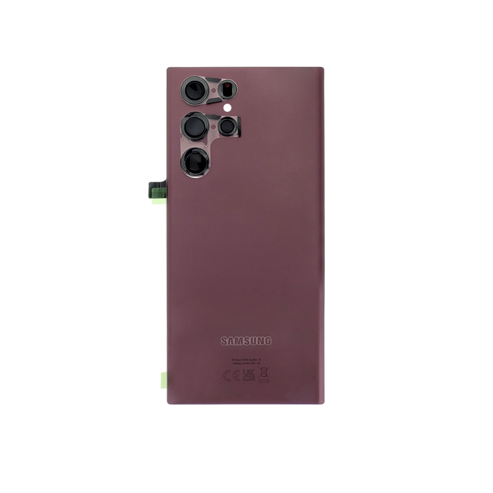 Samsung Galaxy S22 Ultra S908B Back Cover Burgundy With Lens GH82-27457B Service Pack