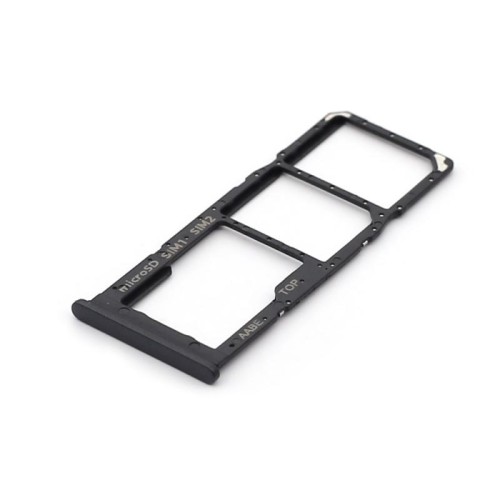 Samsung Galaxy A12 (SM-A125F) Sim Card Holder + Memory Card Holder - Black