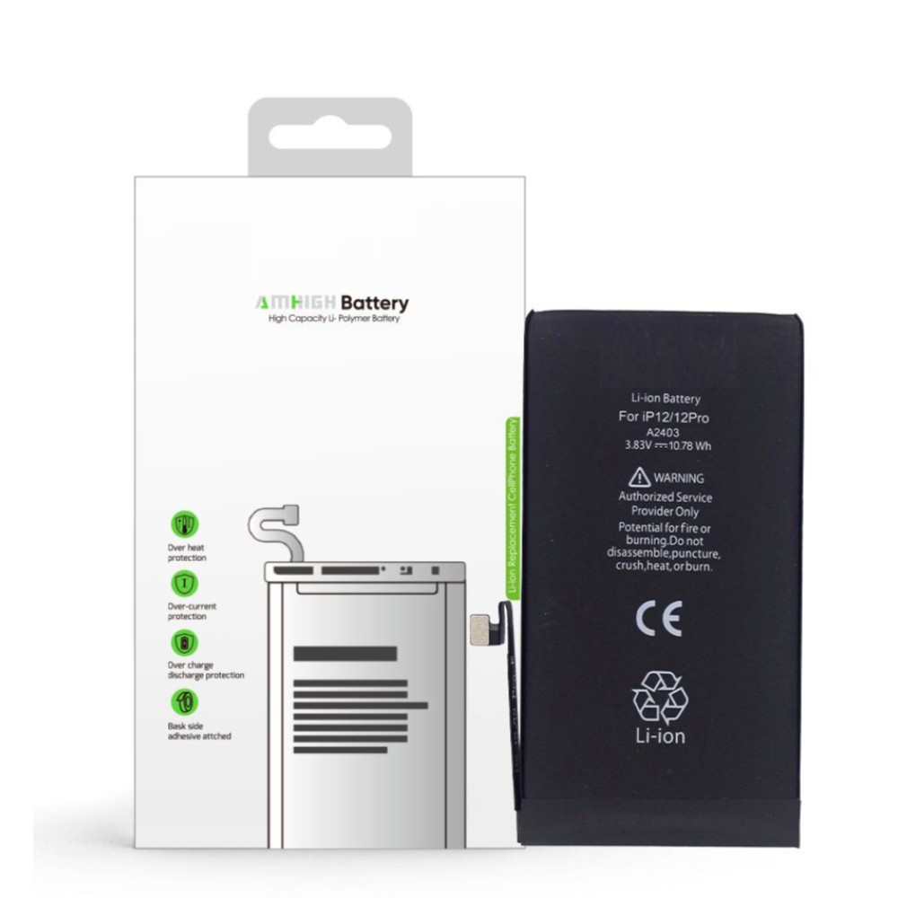 For iPhone 12, 12 Pro Battery A2403 - 2815mAh (AMHigh Premium)
