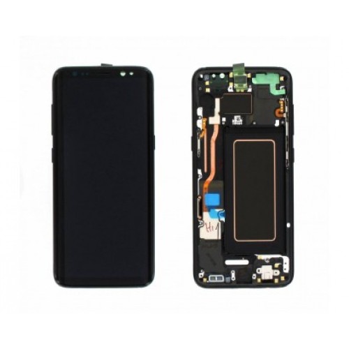 Samsung Galaxy S8 SM-G950F (GH97-20473A / GH97-20457A) Display Complete + Frame - Midnight Black