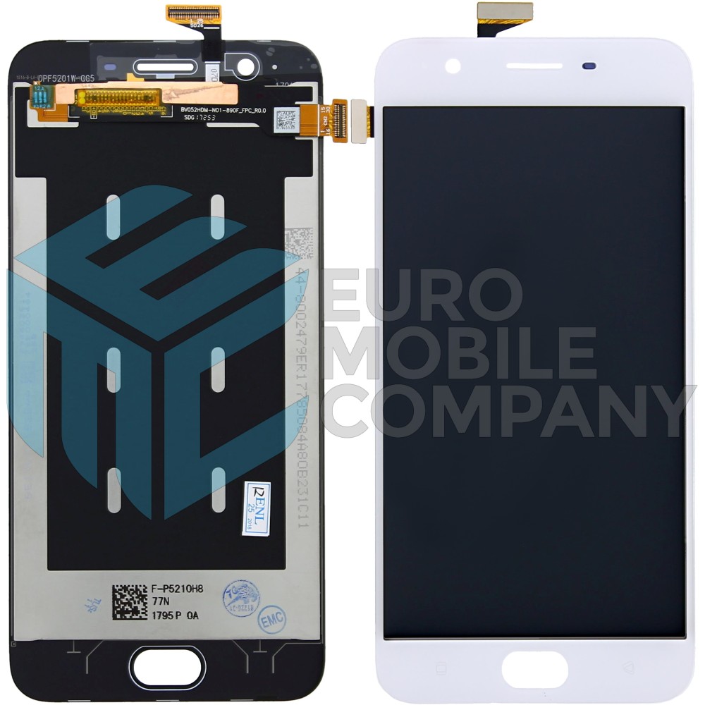 Oppo A57 Display + Digitizer Complete - White
