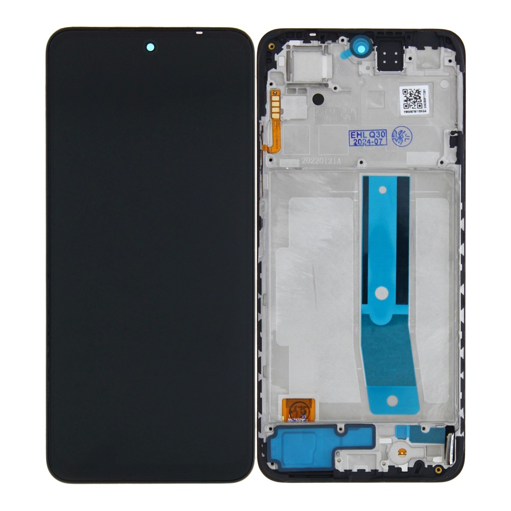 Xiaomi Redmi Note 11 4G (21121119SC) Display And Digitizer With Frame Black Soft-OLED