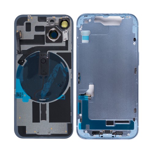 For iPhone 14 Complete Housing Incl All Small Parts Without Battery And Back Camera Blue