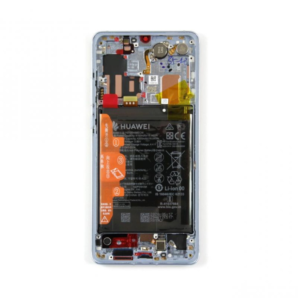 Huawei P30 Pro / P30 Pro New Edition Service Part Screen Incl. Battery (02355MUR) - Frost Silver