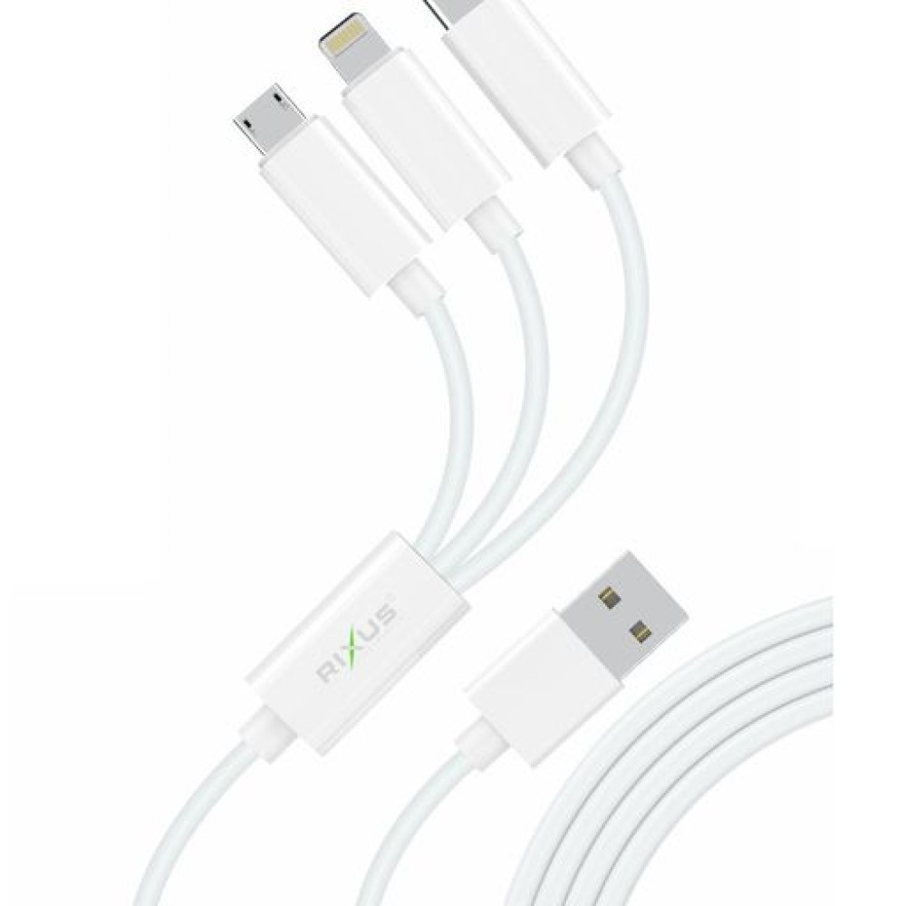 Rixus USB Multi Cable Charge & Data Transmit 1.2M RXU31