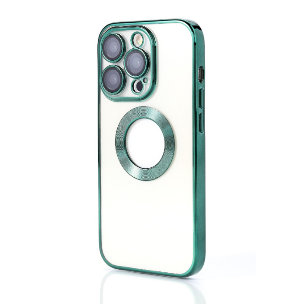 NY Glossy Phone & Camera TPU Case For iPhone 13 - Transparent Green