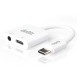 Durata Rockstar Type C to 3.55mm with audio and charging adapter DR-L09