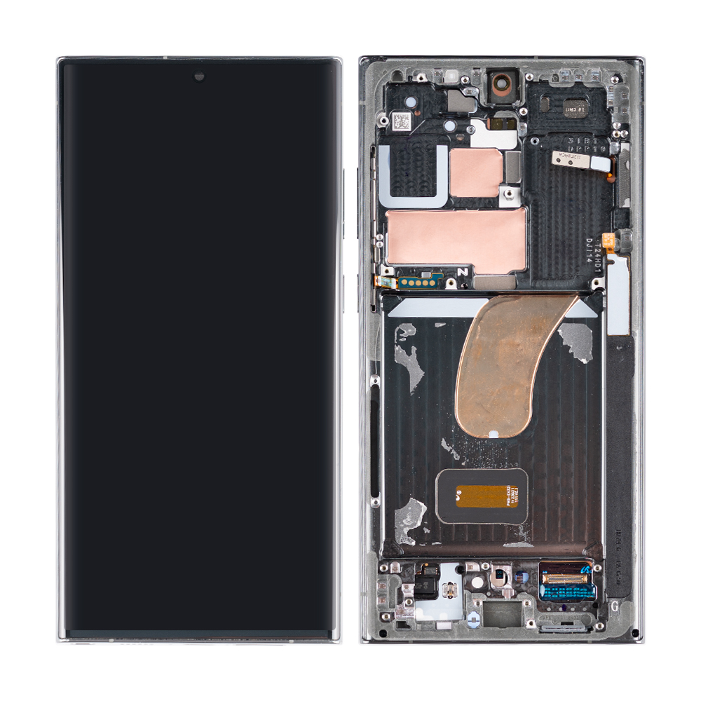 Samsung Galaxy S23 Ultra S918B Display And Digitizer With Frame Green Pulled