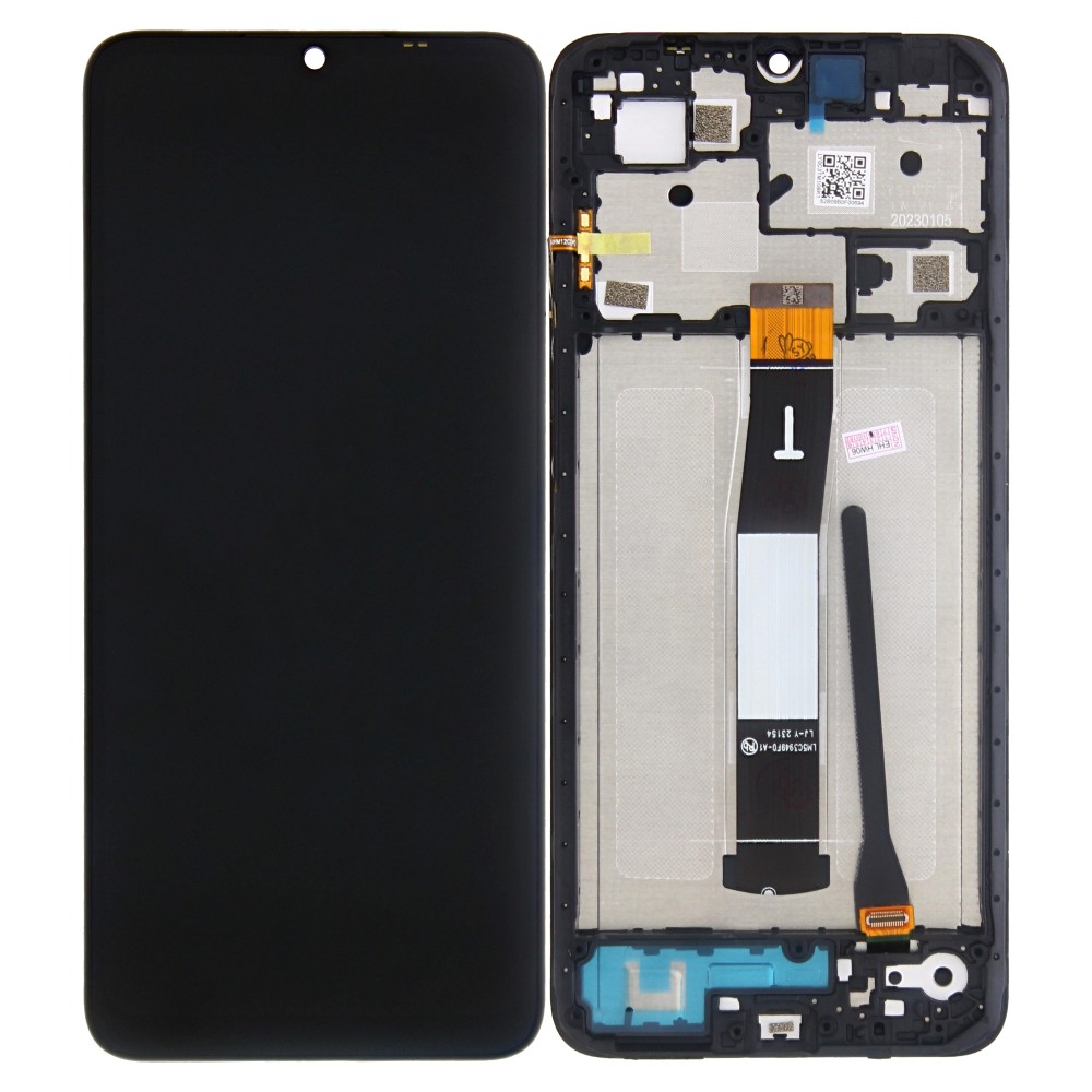 Xiaomi Redmi 12C (22120RN86G) Display And Digitizer Complete With Frame Black OEM