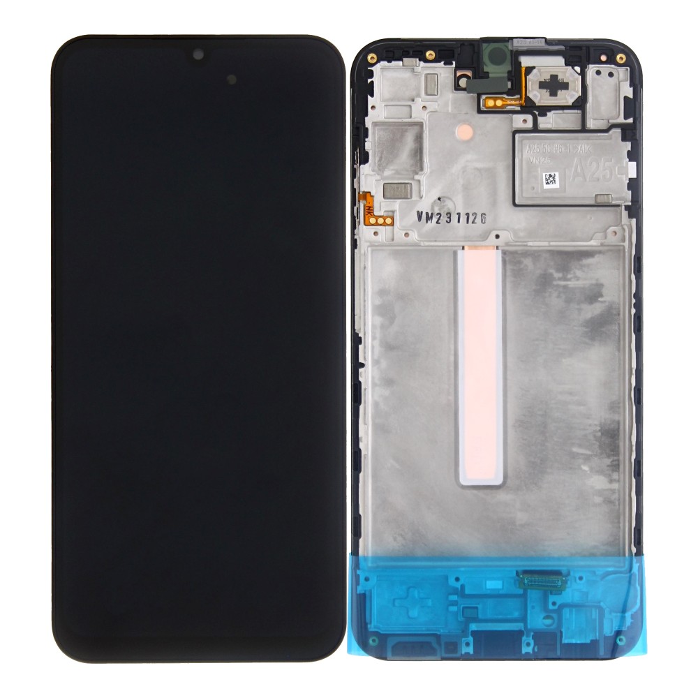 Samsung Galaxy A25 5G (SM-A256B) Complete Display + Frame (GH82-33214A/GH82-33215A) - Black