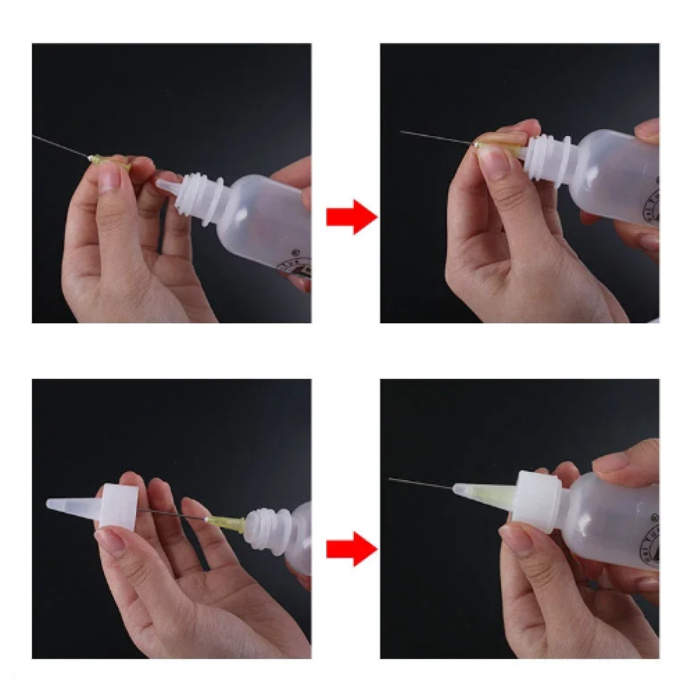 Relife RL-054 Empty Plastic Flux Alcohol Bottle Perfume Bottle With Needle Tip 50ML