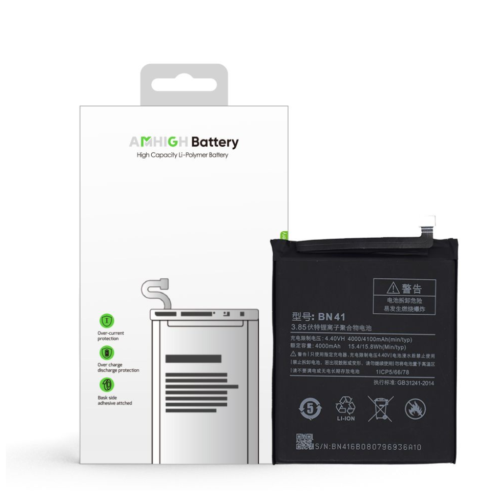 Xiaomi Redmi Note 4 Battery BN41 - 4100mAh (AMHigh Premium)