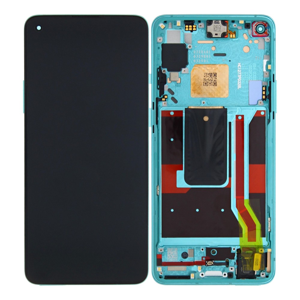 OnePlus 8T (KB2003) Display Complete + Frame (2011100214) - Aquamarine Green