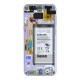 Samsung Galaxy S8 Plus (SM-G955F) Display Complete + Frame & Battery - Orchid Gray (VIOLET)