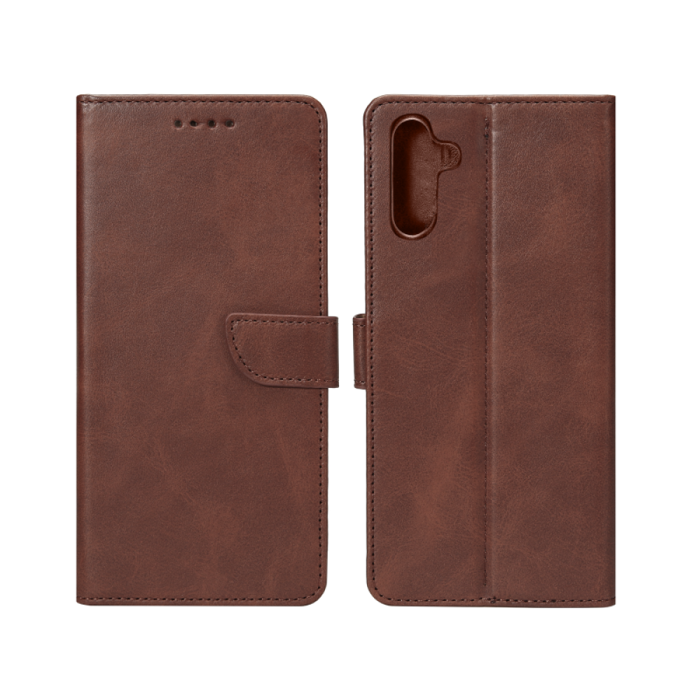 Rixus Bookcase For Samsung Galaxy A54 A546B Brown