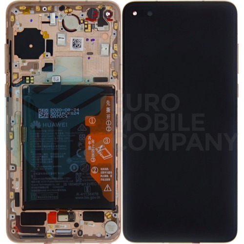 Huawei P40 (ANA-NX9) OEM Service Part Screen Incl. Battery (02353MFV) -  Blush Gold