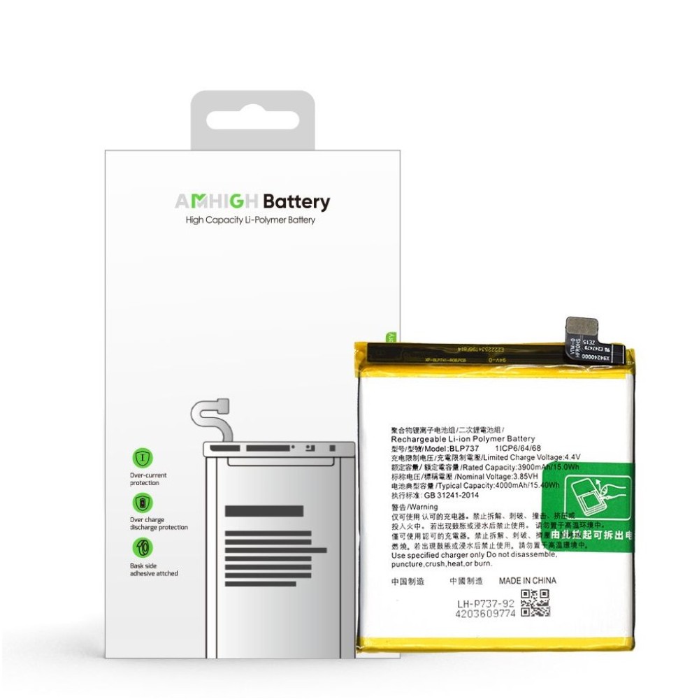 Oppo Reno2 Z (CPH1945 CPH1951) Battery BLP737 4000mAh (AMHigh Premium)