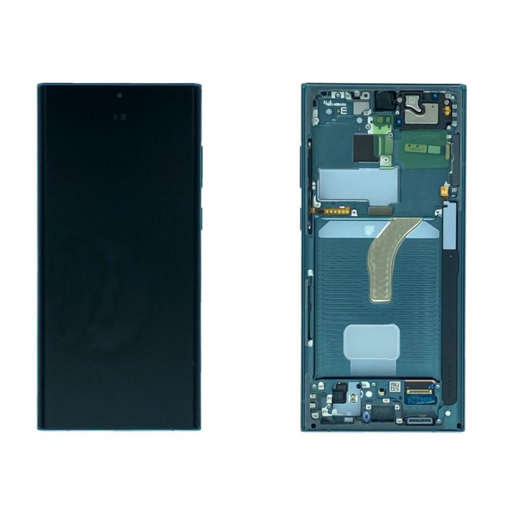 Samsung Galaxy S22 Ultra S908B Display And Digitizer With Frame Green SOFT-OLED