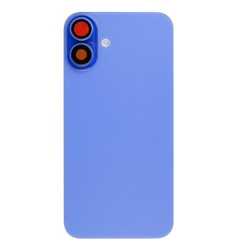 For iPhone 16 Extra Glass Without NFC, Enlarged Camera Frame Ultramarine
