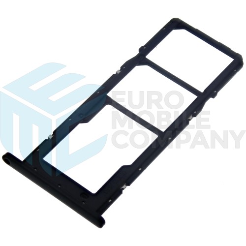 Samsung Galaxy A02s (SM-A025F) Sim Card Holder + Memory Card Holder - Black