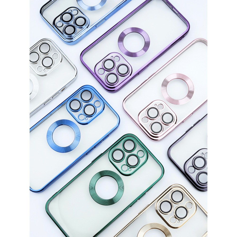 NY Glossy Phone & Camera TPU Case For iPhone 13 Pro Max - Transparent Black