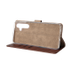 Rixus Bookcase For Samsung Galaxy A54 A546B Brown