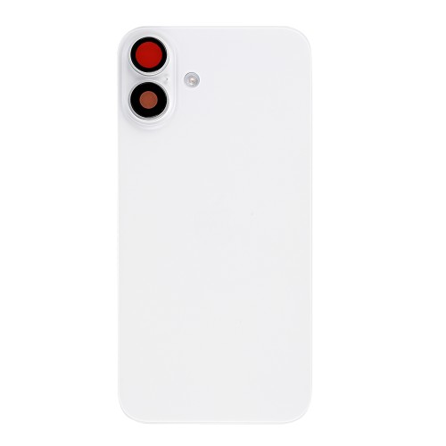 For iPhone 16 Extra Glass Without NFC, Enlarged Camera Frame White