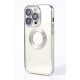 NY Glossy Phone & Camera TPU Case For iPhone 13 Pro - Transparent Silver