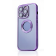 NY Glossy Phone & Camera TPU Case For iPhone 13 - Transparent Purple