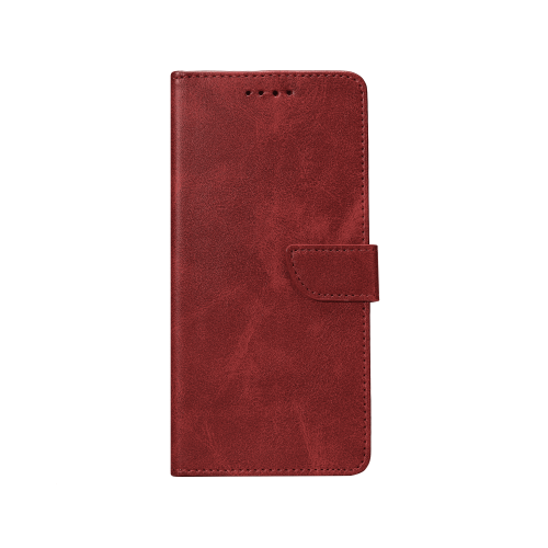 Rixus Bookcase For Samsung Galaxy S24 FE S721B Dark Red