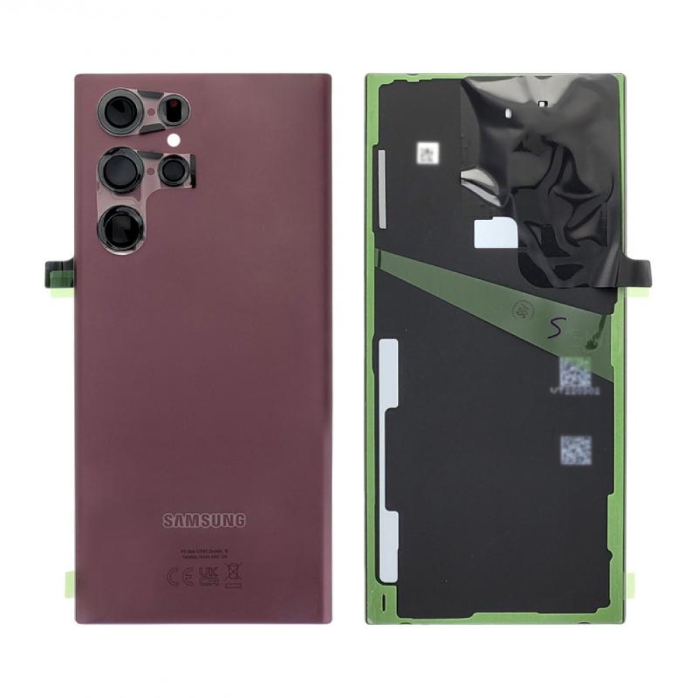 Samsung Galaxy S22 Ultra S908B Back Cover Burgundy With Lens GH82-27457B Service Pack