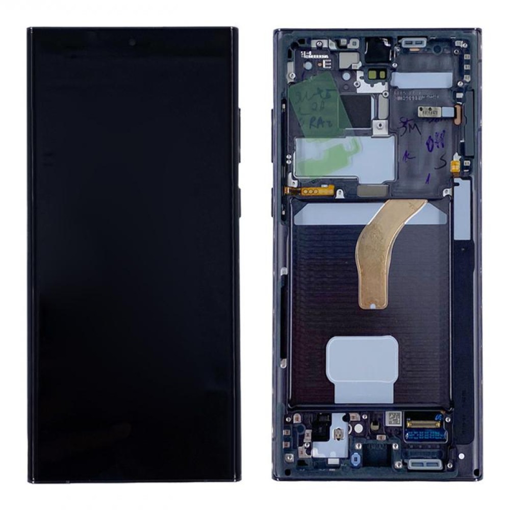 Samsung Galaxy S22 Ultra (SM-S908B) (GH82-27489A / GH82-27488A ) Display Complete (No Front Camera) - Phantom Black