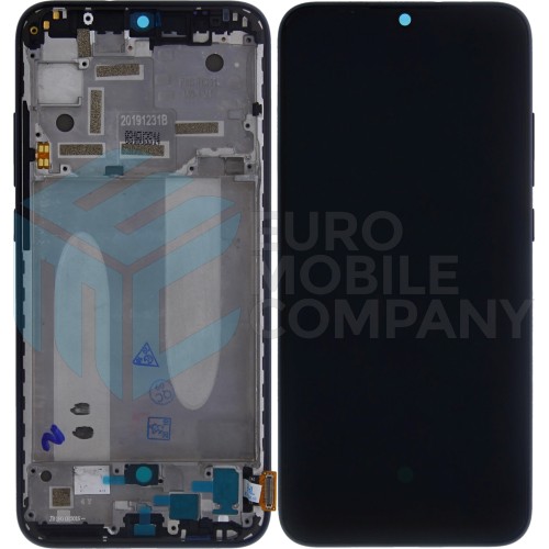 Xiaomi Mi A3 Display + Digitizer With Frame (5606101260B6) - Black