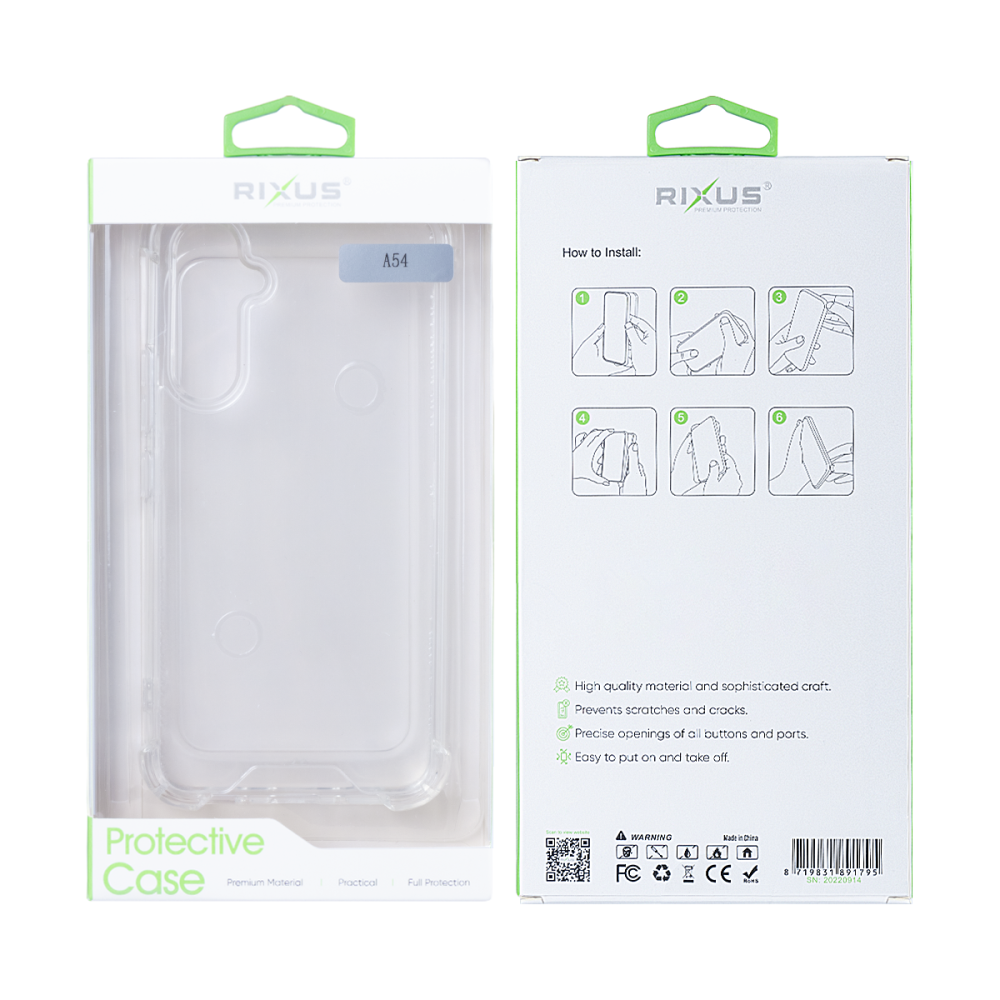 Rixus Anti-Burst Case For Samsung Galaxy A54 A546B Transparent