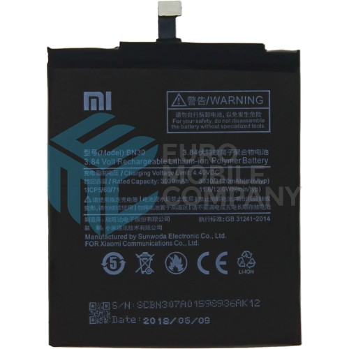 Xiaomi Redmi 4A Battery - BN30 - 3030mAh