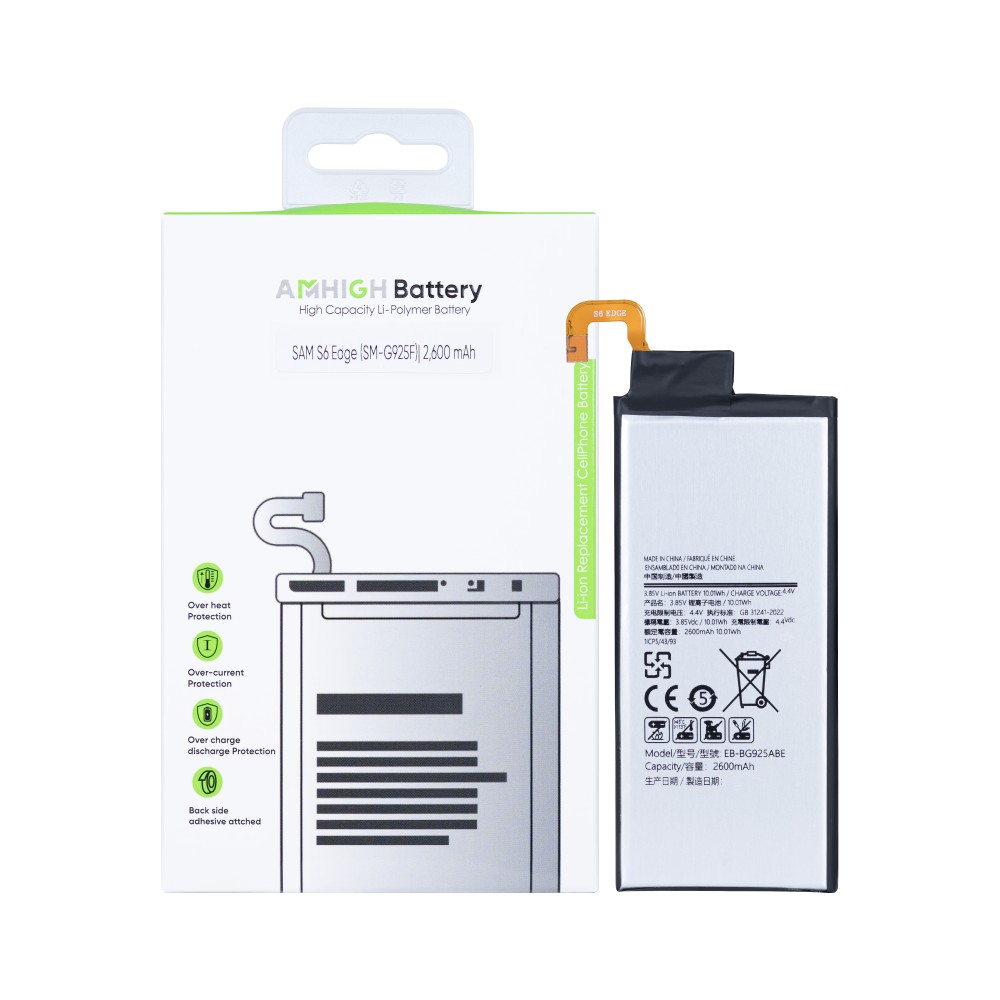 Samsung Galaxy S6 Edge (SM-G925F) Battery EB-BG925ABE - 2600mAh (AMHigh Premium)