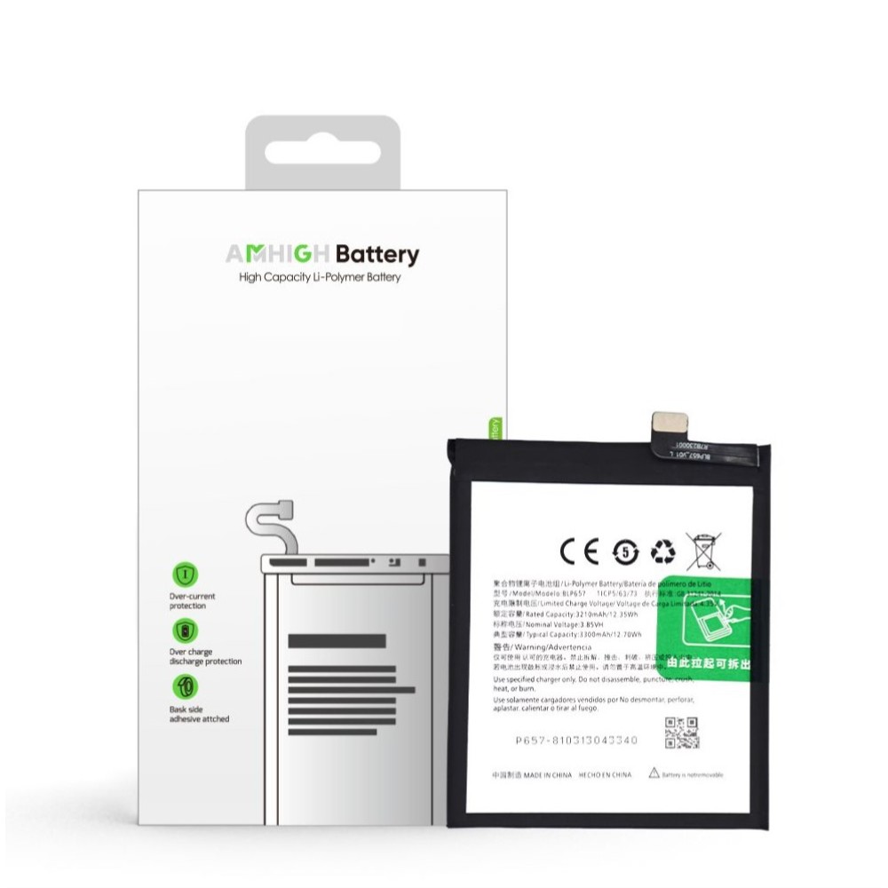 OnePlus 6 (A6000/ A6003) Battery BLP657 - 3300mAh (AMHigh Premium)