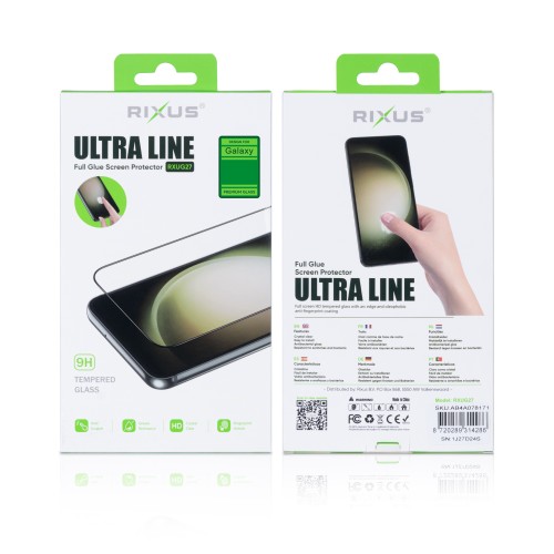 Rixus Ultra Line Tempered Glass For Samsung Galaxy S22 Plus 5G S906B, S23 Plus S916B