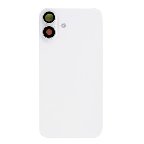 For iPhone 16 Plus Extra Glass Without NFC, Enlarged Camera Frame White