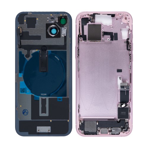 For iPhone 15 Plus Complete Housing Incl All Small Parts Without Battery And Back Camera Pink